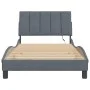 Estructura cama con luces LED terciopelo gris oscuro 100x200 cm de , Camas y somieres - Ref: Foro24-3213764, Precio: 152,62 €...