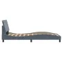 Dark gray velvet bed frame with LED lights 100x200 cm by , Beds and slatted bases - Ref: Foro24-3213764, Price: 152,64 €, Dis...