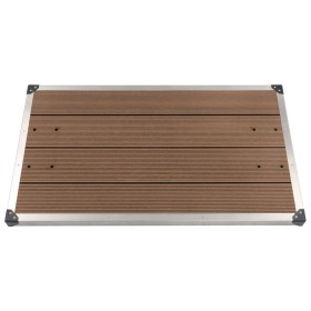 WPC Gartenduschwanne Edelstahl braun 110x62 cm von vidaXL, Duschwannen - Ref: Foro24-48204, Preis: 109,32 €, Rabatt: %