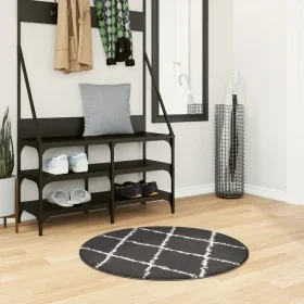 Moderner Hochflorteppich PAMPLONA Schwarz und Creme Ø 80 cm von , Teppiche - Ref: Foro24-375419, Preis: 20,23 €, Rabatt: %