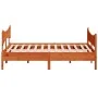 Bettgestell mit Kopfteil aus wachsbraunem Kiefernholz, 200 x 200 cm von , Betten und Lattenroste - Ref: Foro24-3216371, Preis...