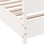 Estructura cama cabecero madera maciza pino blanco 180x200 cm de , Camas y somieres - Ref: Foro24-3216373, Precio: 260,65 €, ...