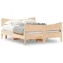 Estructura de cama con cabecero madera de pino blanco 150x200cm de , Camas y somieres - Ref: Foro24-3216378, Precio: 213,55 €...