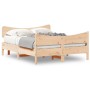 White pine wood bed frame with headboard 150x200cm by , Beds and slatted bases - Ref: Foro24-3216378, Price: 213,83 €, Discou...