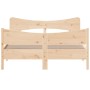 White pine wood bed frame with headboard 150x200cm by , Beds and slatted bases - Ref: Foro24-3216378, Price: 213,83 €, Discou...