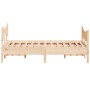 White pine wood bed frame with headboard 150x200cm by , Beds and slatted bases - Ref: Foro24-3216378, Price: 213,83 €, Discou...