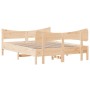 White pine wood bed frame with headboard 150x200cm by , Beds and slatted bases - Ref: Foro24-3216378, Price: 213,83 €, Discou...