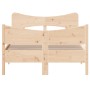 Bed frame with solid pine wood headboard 120x200 cm by , Beds and slatted bases - Ref: Foro24-3216384, Price: 171,83 €, Disco...