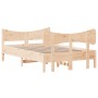 Bed frame with solid pine wood headboard 120x200 cm by , Beds and slatted bases - Ref: Foro24-3216384, Price: 171,83 €, Disco...