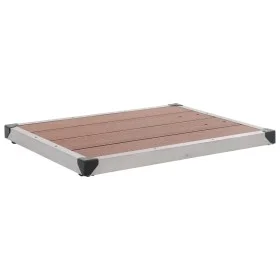 Plato de ducha de jardín WPC acero inoxidable marrón 80x62 cm de vidaXL, Platos de ducha - Ref: Foro24-48202, Precio: 97,22 €...