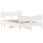 Bed frame with white pine wood headboard 120x190 cm by , Beds and slatted bases - Ref: Foro24-3216400, Price: 199,93 €, Disco...