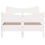 Bed frame with white pine wood headboard 120x190 cm by , Beds and slatted bases - Ref: Foro24-3216400, Price: 199,93 €, Disco...