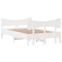 Bed frame with white pine wood headboard 120x190 cm by , Beds and slatted bases - Ref: Foro24-3216400, Price: 199,93 €, Disco...