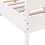 Bed frame with white pine wood headboard 120x190 cm by , Beds and slatted bases - Ref: Foro24-3216400, Price: 199,93 €, Disco...