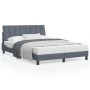 Dark gray velvet bed frame with headboard 140x200 cm by , Beds and slatted bases - Ref: Foro24-3207850, Price: 189,06 €, Disc...