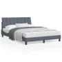Dark gray velvet bed frame with headboard 140x200 cm by , Beds and slatted bases - Ref: Foro24-3207850, Price: 186,06 €, Disc...