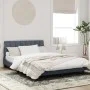 Dark gray velvet bed frame with headboard 140x200 cm by , Beds and slatted bases - Ref: Foro24-3207850, Price: 186,06 €, Disc...