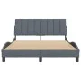 Dark gray velvet bed frame with headboard 140x200 cm by , Beds and slatted bases - Ref: Foro24-3207850, Price: 186,06 €, Disc...