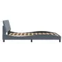 Dark gray velvet bed frame with headboard 140x200 cm by , Beds and slatted bases - Ref: Foro24-3207850, Price: 186,06 €, Disc...