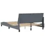 Dark gray velvet bed frame with headboard 140x200 cm by , Beds and slatted bases - Ref: Foro24-3207850, Price: 186,06 €, Disc...