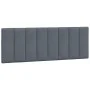 Dark gray velvet bed frame with headboard 140x200 cm by , Beds and slatted bases - Ref: Foro24-3207850, Price: 186,06 €, Disc...