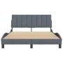 Dunkelgrauer Samtbettrahmen mit Kopfteil 140x190 cm von , Betten und Lattenroste - Ref: Foro24-3207844, Preis: 187,55 €, Raba...