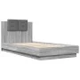Sonoma gray engineered wood bed with headboard 90x190 cm by , Beds and slatted bases - Ref: Foro24-3209973, Price: 143,77 €, ...