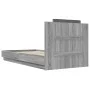 Sonoma gray engineered wood bed with headboard 90x190 cm by , Beds and slatted bases - Ref: Foro24-3209973, Price: 143,77 €, ...