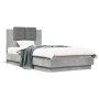 Betongraues Holzwerkstoffbett mit Kopfteil 75x190 cm von , Betten und Lattenroste - Ref: Foro24-3209978, Preis: 131,97 €, Rab...