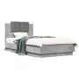 Betongraues Holzwerkstoffbett mit Kopfteil 75x190 cm von , Betten und Lattenroste - Ref: Foro24-3209978, Preis: 130,40 €, Rab...