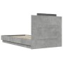 Betongraues Holzwerkstoffbett mit Kopfteil 75x190 cm von , Betten und Lattenroste - Ref: Foro24-3209978, Preis: 131,97 €, Rab...
