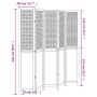 5-teiliges Trennsieb aus dunkelbraunem Paulownia-Holz von , Raumteiler - Ref: Foro24-358712, Preis: 180,40 €, Rabatt: %
