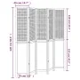 5-teiliges Trennsieb aus dunkelbraunem Paulownia-Holz von , Raumteiler - Ref: Foro24-358712, Preis: 165,94 €, Rabatt: %