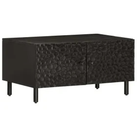 Solid black mango wood coffee table 80x50x40 cm by , Coffee table - Ref: Foro24-356824, Price: 79,11 €, Discount: %