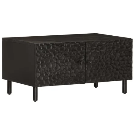 Massiver Couchtisch aus schwarzem Mangoholz, 80 x 50 x 40 cm von , Couchtisch - Ref: Foro24-356824, Preis: 79,11 €, Rabatt: %