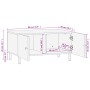 Solid black mango wood coffee table 80x50x40 cm by , Coffee table - Ref: Foro24-356824, Price: 79,82 €, Discount: %