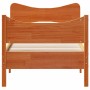 Estructura cama con cabecero madera pino marrón cera 90x200 cm de , Camas y somieres - Ref: Foro24-3216392, Precio: 160,48 €