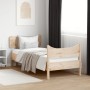 Bed frame with solid pine wood headboard 90x190 cm by , Beds and slatted bases - Ref: Foro24-3216402, Price: 142,39 €, Discou...