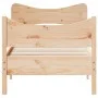 Bed frame with solid pine wood headboard 90x190 cm by , Beds and slatted bases - Ref: Foro24-3216402, Price: 136,54 €, Discou...