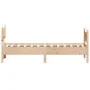 Bed frame with solid pine wood headboard 90x190 cm by , Beds and slatted bases - Ref: Foro24-3216402, Price: 136,54 €, Discou...