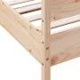 Bed frame with solid pine wood headboard 90x190 cm by , Beds and slatted bases - Ref: Foro24-3216402, Price: 136,54 €, Discou...