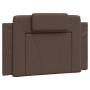 Bed frame with headboard brown synthetic leather 90x200cm by , Beds and slatted bases - Ref: Foro24-3208070, Price: 133,87 €,...