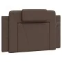 Bed frame with headboard brown synthetic leather 90x200cm by , Beds and slatted bases - Ref: Foro24-3208070, Price: 152,99 €,...