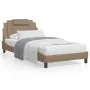 Cappuccino synthetic leather headboard bed frame 100x200cm by , Beds and slatted bases - Ref: Foro24-3208079, Price: 140,17 €...