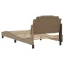 Cappuccino synthetic leather headboard bed frame 100x200cm by , Beds and slatted bases - Ref: Foro24-3208079, Price: 140,17 €...
