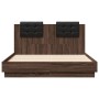 Cama con cabecero madera de ingeniería marrón roble 120x190 cm de , Camas y somieres - Ref: Foro24-3209967, Precio: 163,43 €,...