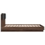 Cama con cabecero madera de ingeniería marrón roble 120x190 cm de , Camas y somieres - Ref: Foro24-3209967, Precio: 163,43 €,...