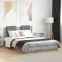 Sonoma gray engineered wood bed with headboard 120x200 cm by , Beds and slatted bases - Ref: Foro24-3209931, Price: 164,50 €,...