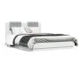 Estructura cama con cabecero madera ingeniería blanco 150x200cm de , Camas y somieres - Ref: Foro24-3209912, Precio: 182,31 €...
