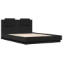 Estructura cama con cabecero madera ingeniería negro 120x200 cm de , Camas y somieres - Ref: Foro24-3209927, Precio: 187,89 €